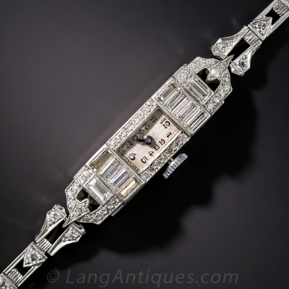 Art Deco Diamond Dress Watch Art Deco Jewelry Antique & Vintage Jewelry