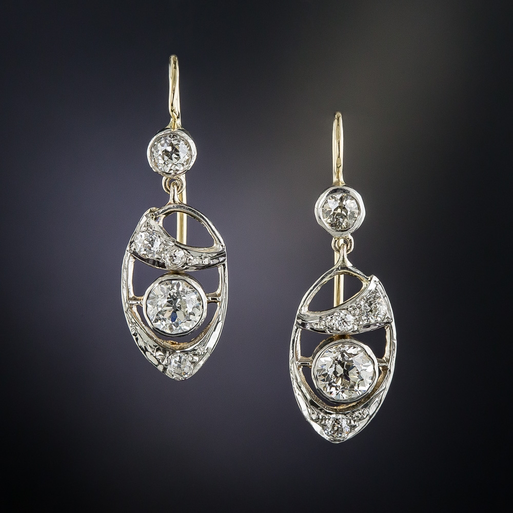 Art Deco Diamond Drop Earrings