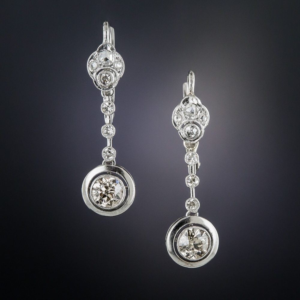 Art Deco Diamond Drop Earrings