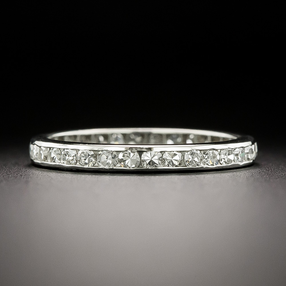 Art Deco Diamond Eternity Band, Size 5