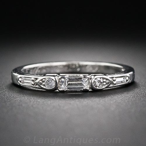 Art Deco Diamond Wedding Band