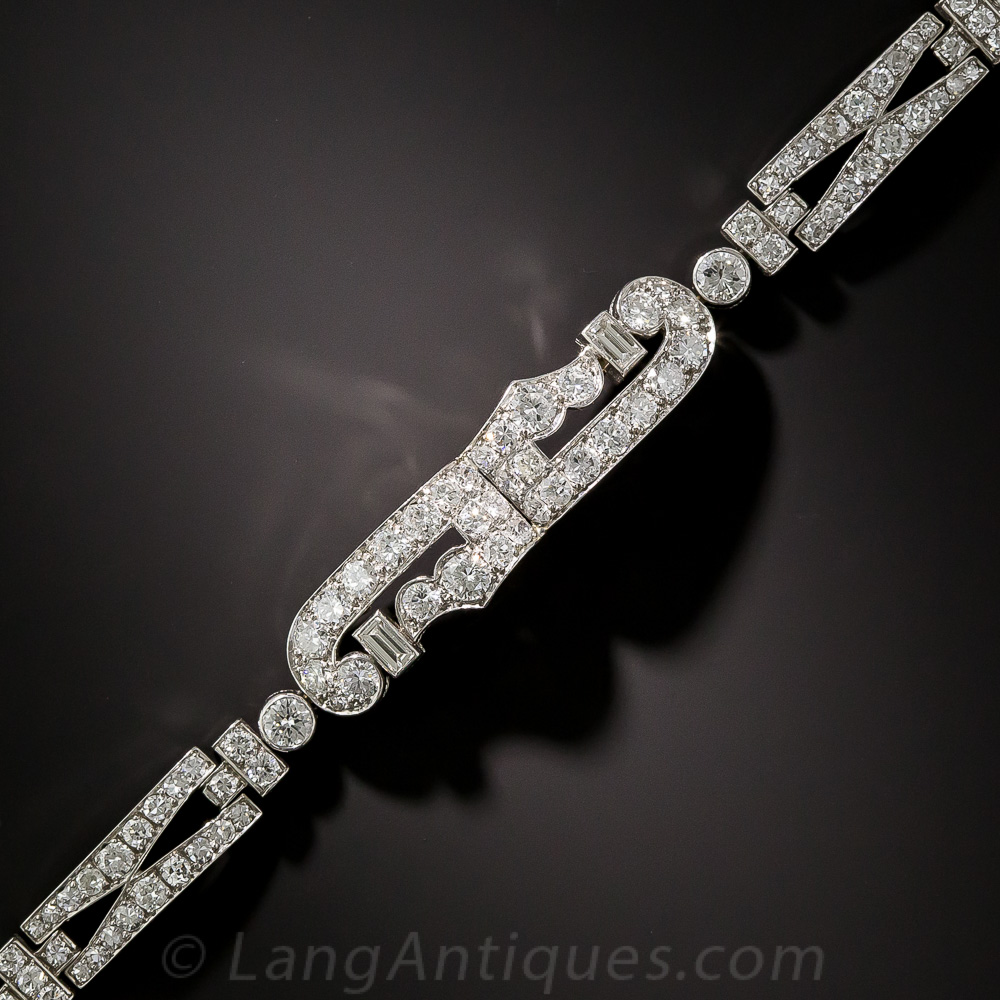 Art Deco Platinum and Diamond Bracelet