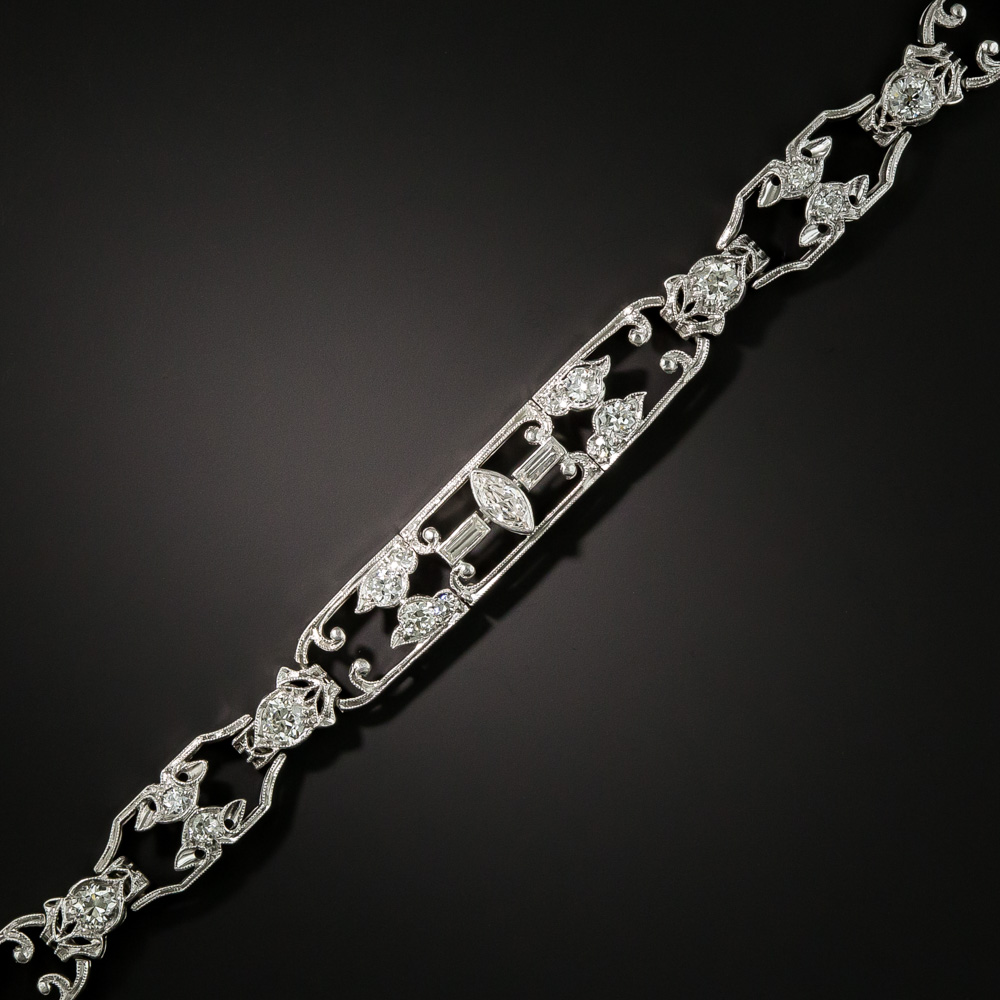 Art Deco Platinum Diamond Bracelet