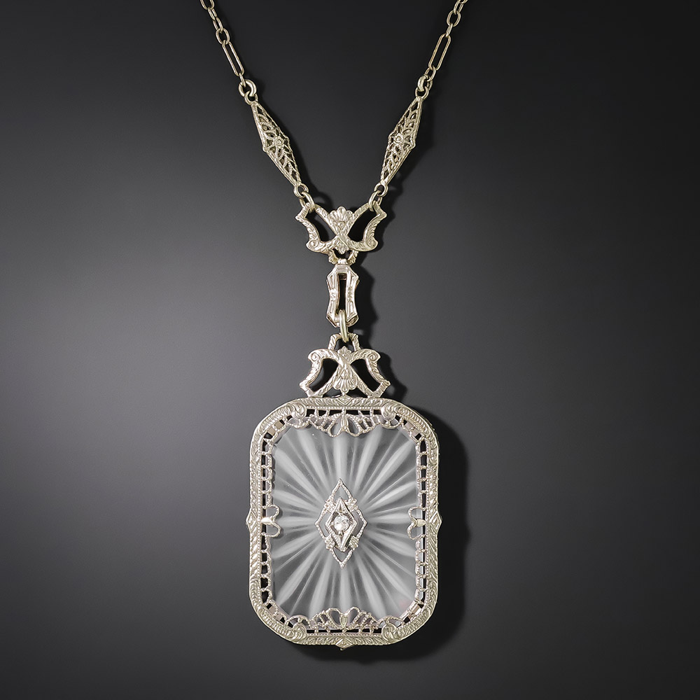 Dinner Roll Rock Crystal Necklace main image 1
