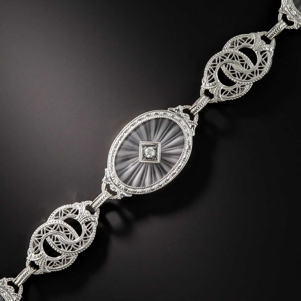 Art Deco Rock Crystal Quartz Bracelet