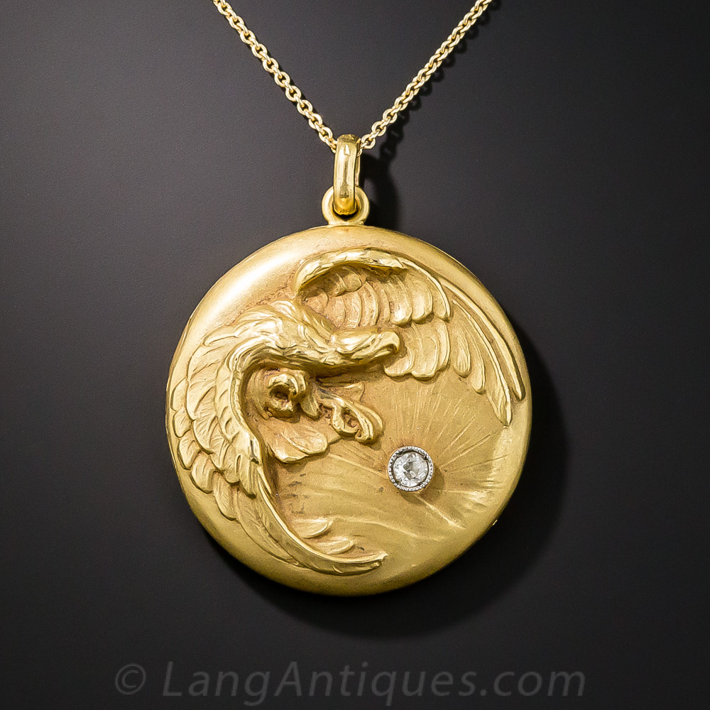 Eagle locket store pendant