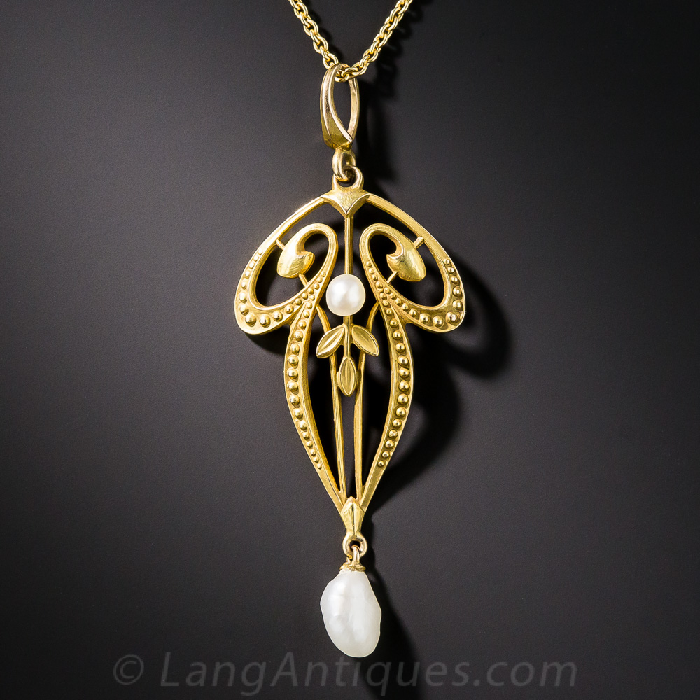 Art Nouveau Pendant Necklace by Theberath and Co. - Everything ...