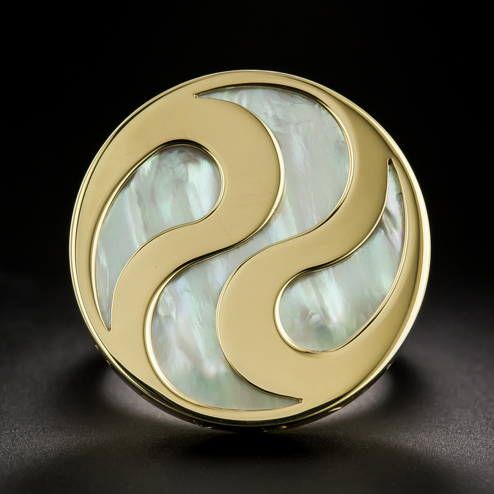 BVLGARI リング Bulgari Mother-of-Pearl Spinner Ring