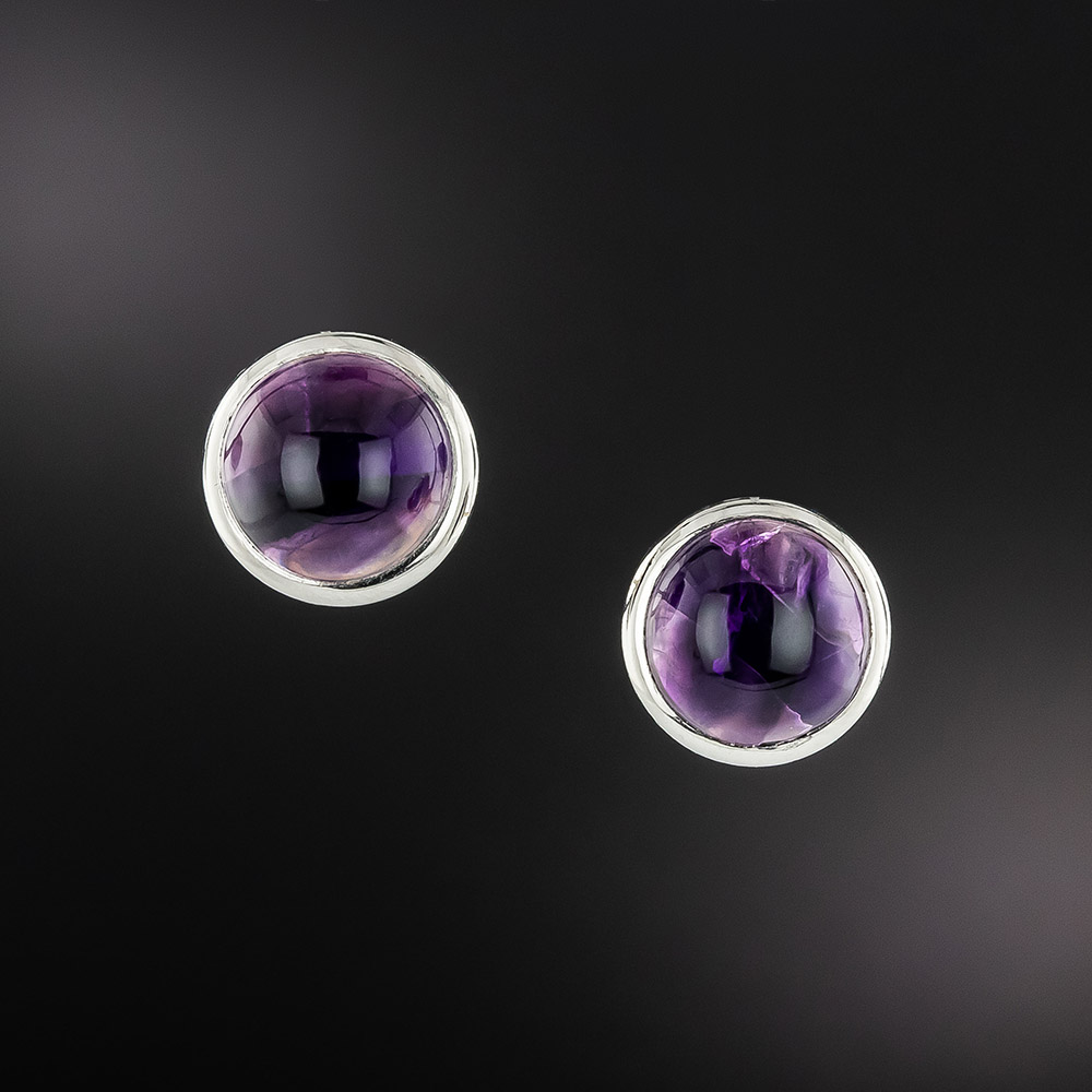 Cartier Cabochon Amethyst Earrings Circa 1920s