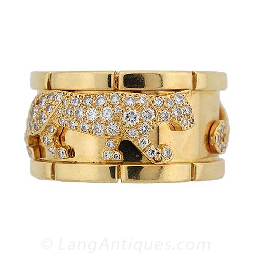 Cartier walking panther ring hot sale