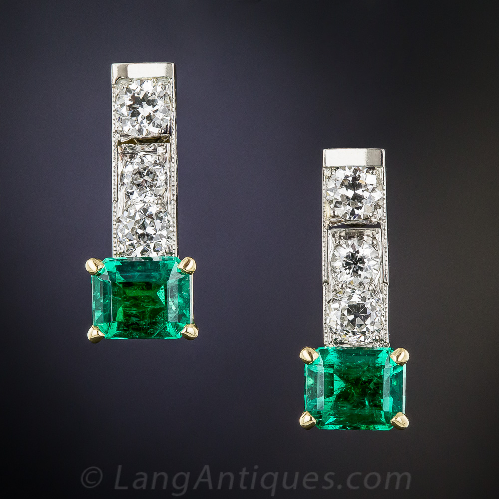 Cartier Emerald and Diamond Earrings