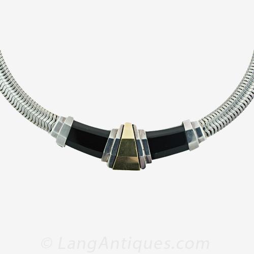 Cartier sale onyx necklace