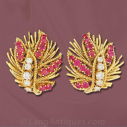 Cartier deals ruby earrings