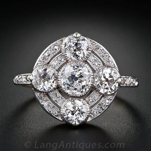 Circular Antique Diamond Ring