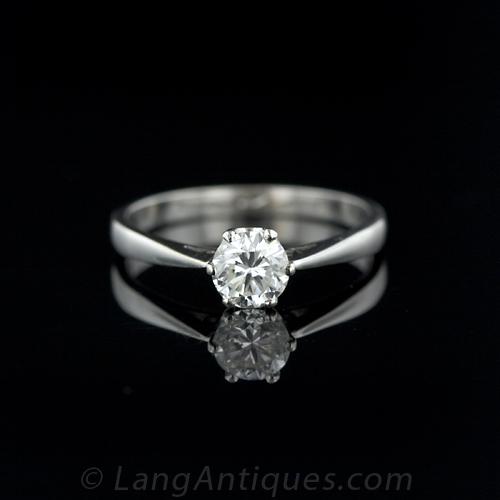 Classic Diamond Solitaire, .70 Carat Round Brilliant
