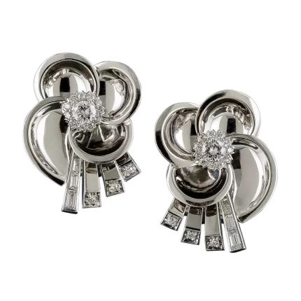 Retro Diamond Pinwheel Earrings
