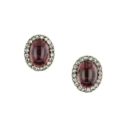 Rose Earrings Garnet