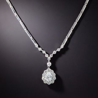 1.00 Carat Pear-Shaped Diamond Necklace - GIA D SI1 - 2