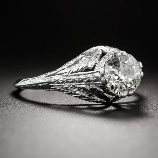1.01 Carat Diamond Early-20th Century Neoclassical Engagement Ring 