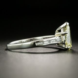 1.01 Carat Natural Fancy Yellow Pear-Cut Diamond Engagement Ring - GIA