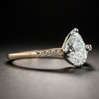 Lang Collection 1.02 Carat Pear Shape Diamond Ring - GIA E SI1