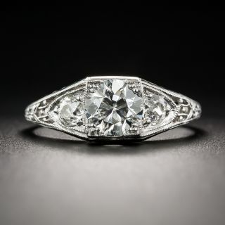 1.07 Carat Diamond Art Deco Engagement Ring - GIA I VS1 - 1