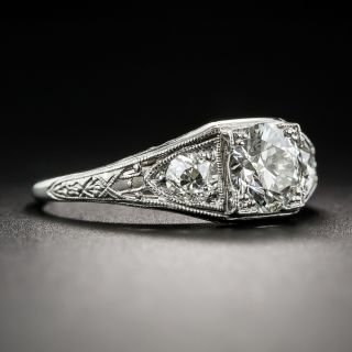 1.07 Carat Diamond Art Deco Engagement Ring - GIA I VS1