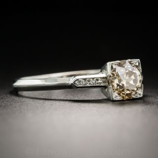 1.11 Carat Fancy Light Brown Vintage Diamond Engagement Ring