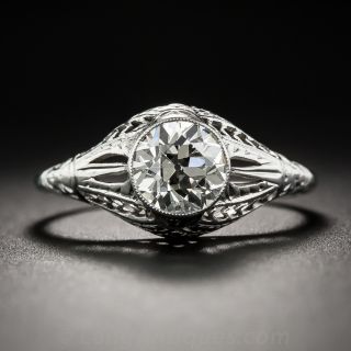 1.17  Carat Art Deco Solitaire Diamond Ring - GIA K VS1