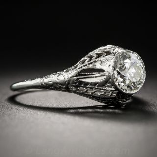 1.17  Carat Art Deco Solitaire Diamond Ring - GIA K VS1