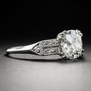 1.26 Carat Old Mine-Cut Diamond and Platinum Art Deco Engagement Ring