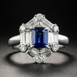 1.30 Carat Ceylon Sapphire and Diamond Ring