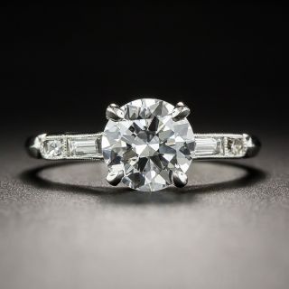 1.39 Carat Diamond Vintage Engagement Ring - GIA D VS1 - 1