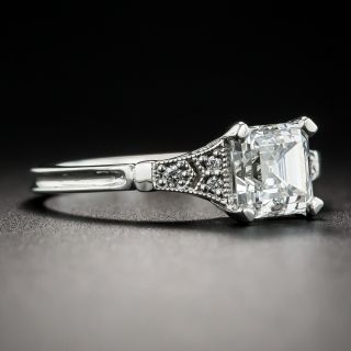 1.39 Carat Square Emerald-Cut Diamond Ring - GIA F VS1