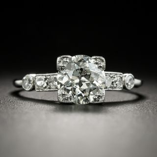 Art Deco 1.09 Carat Diamond Engagement Ring - GIA J VVS2 - 1