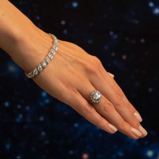 Victorian 2.18 Carat Diamond Halo Engagement Ring - GIA L I1