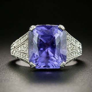 10.29 Carat Natural, No-Heat Color-Change Sapphire Ring - AGL - 1