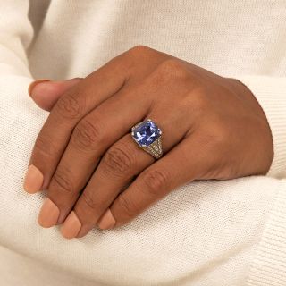 10.29 Carat Natural, No-Heat Color-Change Sapphire Ring - AGL