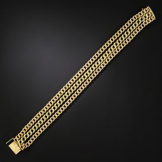Two-Tone Gold Three Chain Bracelet - 1