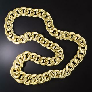 Wide Curb Link Necklace/Bracelet Combo - 2