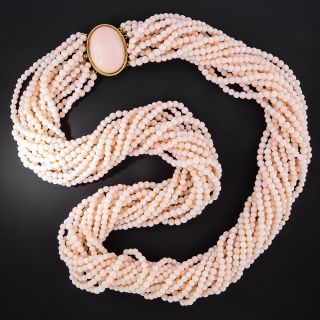 15-Strand Coral Bead Necklace - 2