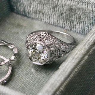 Early Art Deco 1.83 Carat Diamond Engagement Ring - GIA