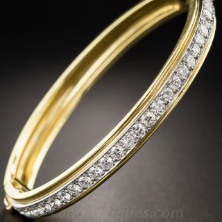 18K and Platinum Diamond Bangle Bracelet - 2