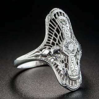 18K Art Deco Diamond Dinner Ring