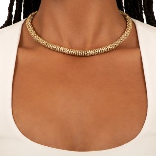 Diamond Tubular Necklace - 32.51 Carats