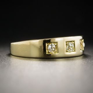 18k English Victorian Three-Stone Diamond Band Ring