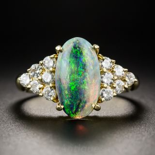 18K Opal and Diamond Ring