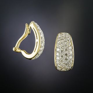 18K Pavé Diamond Clip Earrings