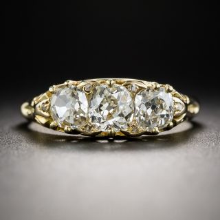 18K Victorian Three-Stone Diamond Ring
