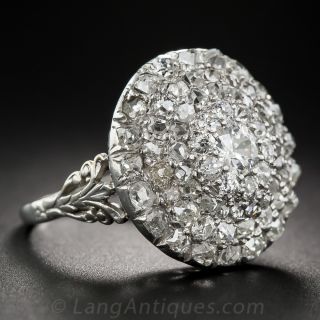 18K White Gold Diamond Cluster Ring